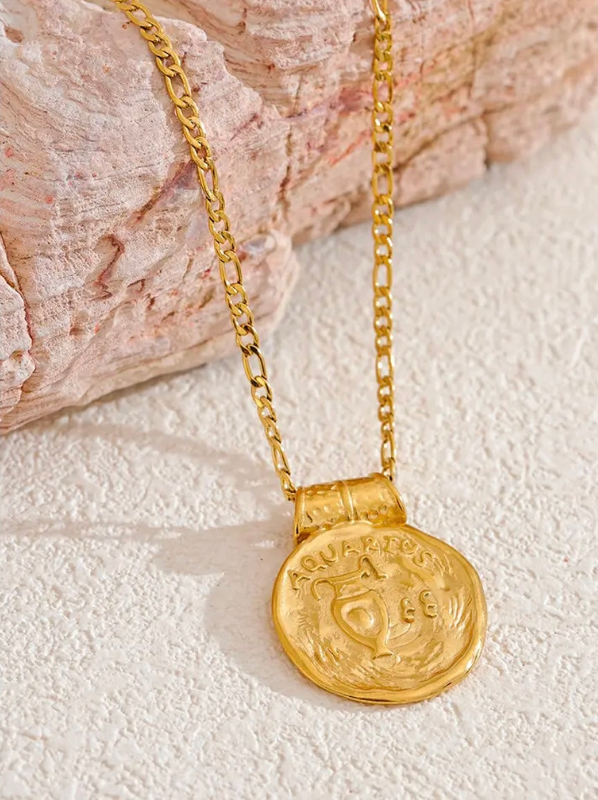 Stainless steel Zodiac necklace