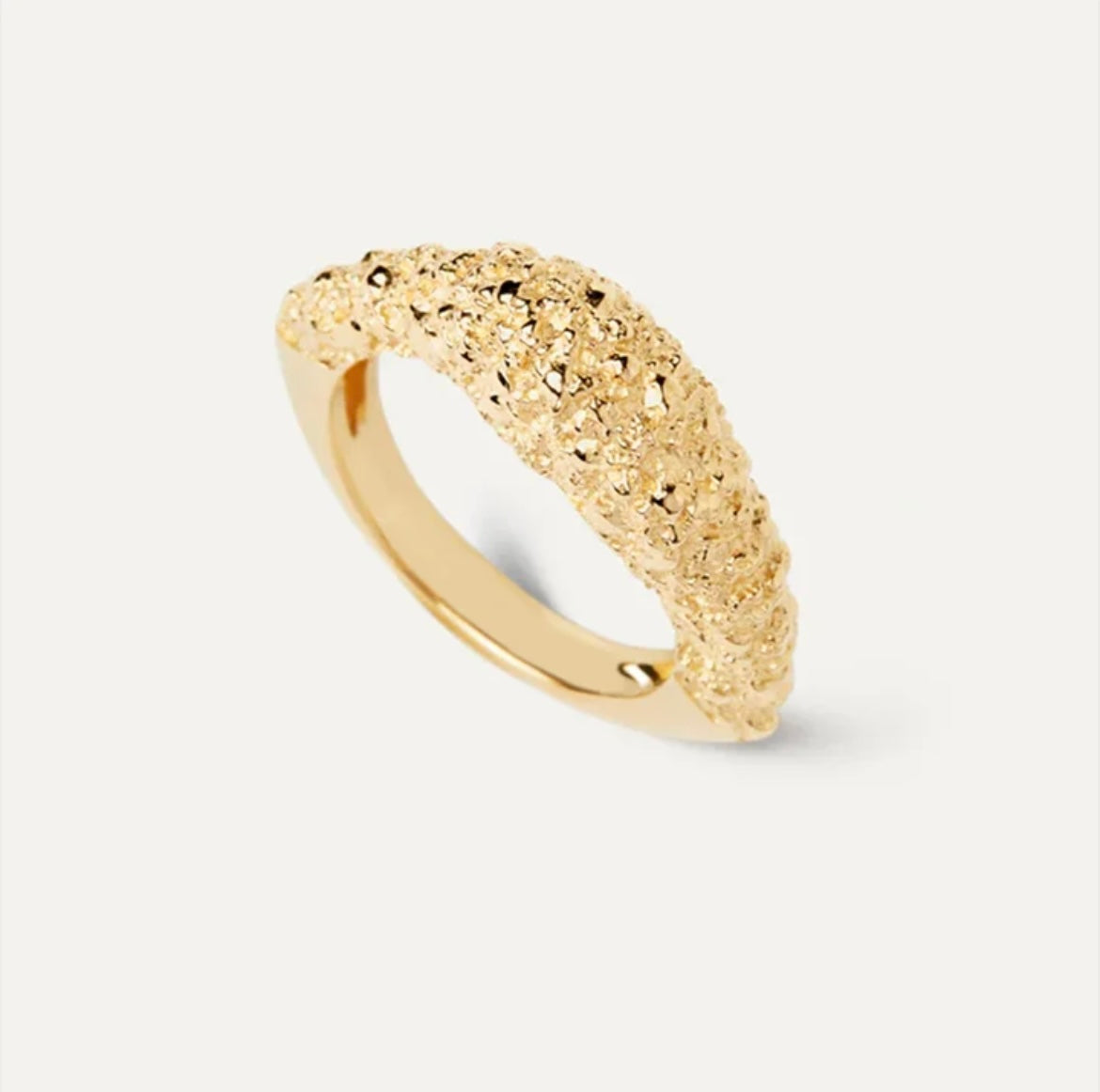 Chunky Textured Metal Sterling Silver Ring