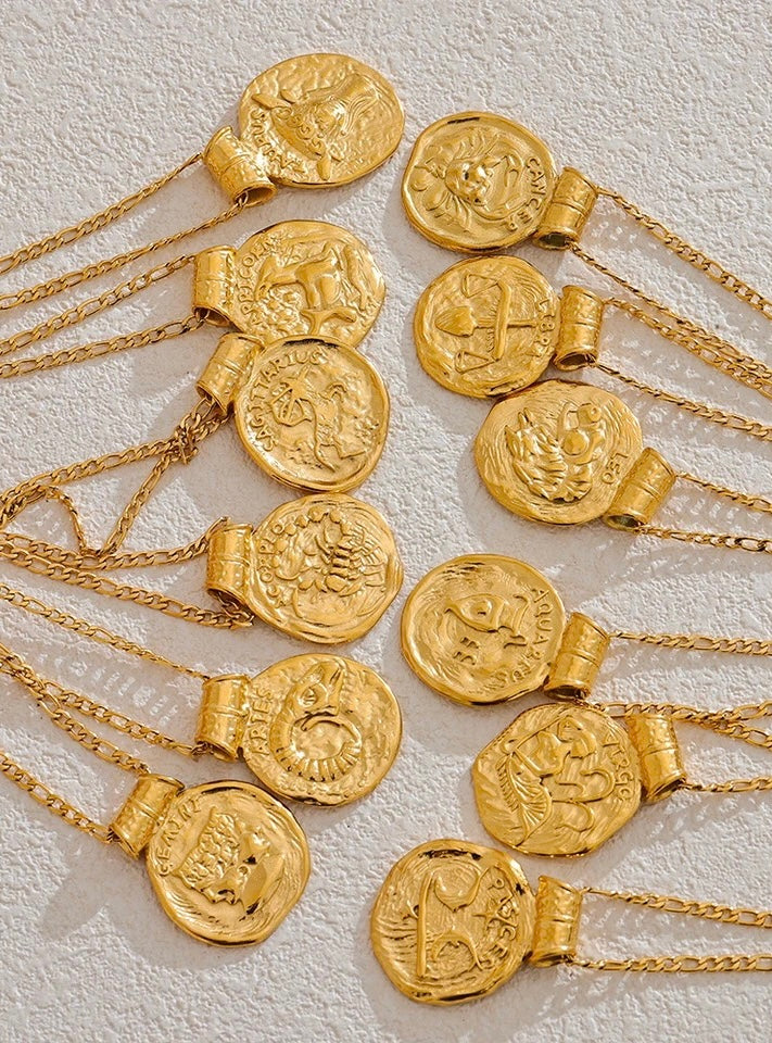 Stainless steel Zodiac necklace