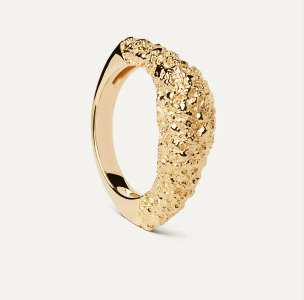 Chunky Textured Metal Sterling Silver Ring