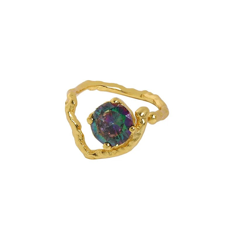 Lila Irregular statement ring