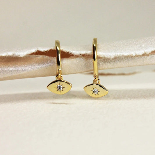 Dainty Star Charm Huggies