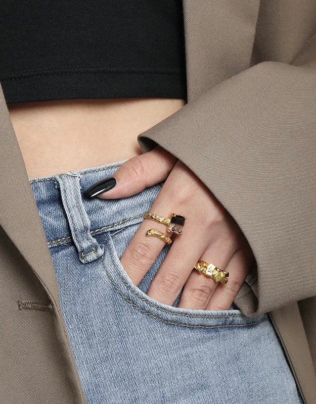 Cleo Textured Wrap Ring