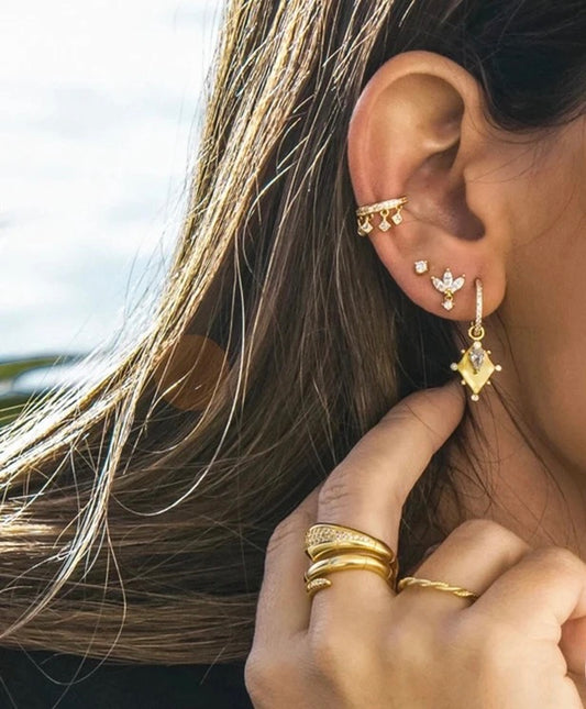 Corinne Charm Hoops
